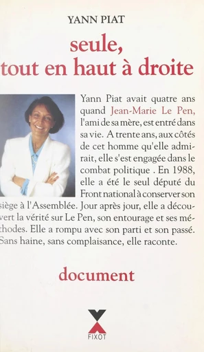 Seule, tout en haut à droite - Yann Piat - FeniXX réédition numérique