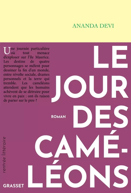 Le jour des caméléons - Ananda Devi - Grasset