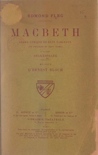 Macbeth - Edmond Fleg - FeniXX réédition numérique