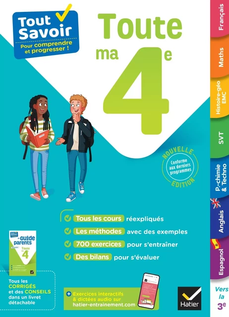 Tout savoir 4e - Tout en un - Sandrine Aussourd, Laurence Lamarche, Victoire Merlin, Corinne Touati, Pascal Bihouée, Daniel Dupuis, Maricel Fernandez-Theyras, Christine Formond, Moussa Gory, Marie-Anne Grinand, Guillaume Joubert, Guillaume d'Hoop - Hatier