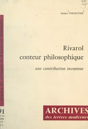 Rivarol, conteur philosophique