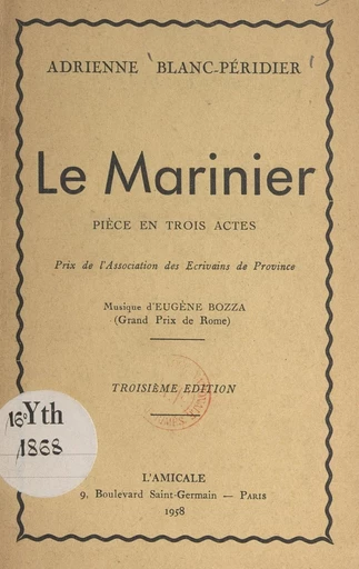 Le marinier - Adrienne Blanc-Péridier - FeniXX réédition numérique