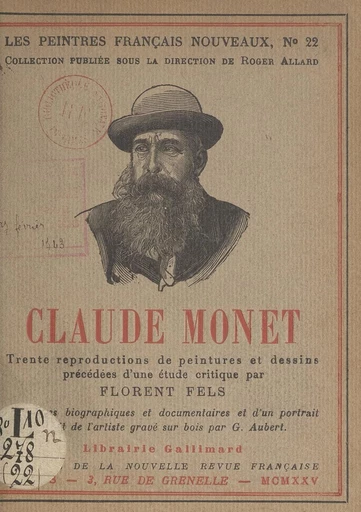 Claude Monet - Florent Fels - FeniXX réédition numérique