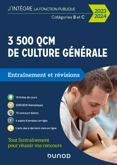 3500 QCM de culture générale - 2023-2024 - Malika Abdoun - Dunod