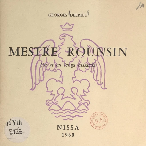 Mestre Rounsin - Georges Delrieu - FeniXX réédition numérique