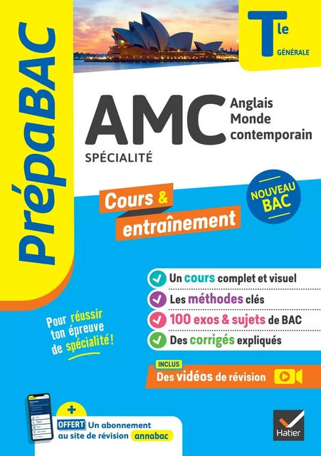 Prépabac - AMC (Anglais monde contemporain) Tle générale (spécialité) - Bac 2025 - Christine Bitaillou, Aline Charles, Anne-Cécile Couturier, Isabelle Kherbouche, Jean-Marck Molignier - Hatier