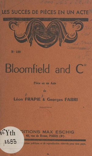 Blomfield and C° - Georges Fabri, Léon Frapié - FeniXX réédition numérique