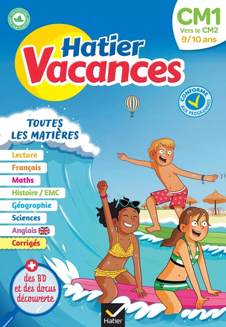 Hatier vacances - Cahier de vacances 2024 du CM1 vers le CM2 9/10 ans - Thomas Cambarot, Yannick Robert - Hatier