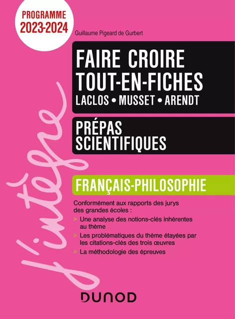 Thème Français-philosophie - Tout-en-fiches - Prépas scientifiques - Programme 2023-2024 - Nicolas Cremona - Dunod