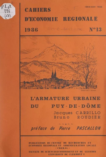 L'armature urbaine du Puy-de-Dôme - Jacques Carrillo, Bruno Roudier - FeniXX réédition numérique