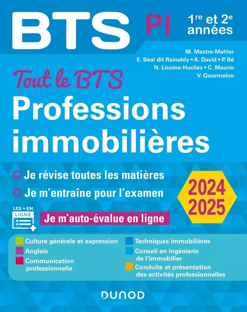 Tout le BTS Professions immobilières - 2024-2025 - Muriel Mestre Mahler, Emmanuel Béal dit Rainaldy, Alain David, Parina Bé., Nadège Licoine Hucliez, Christine Maurin, Vincent Gourmelon - Dunod