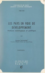 Les pays en voie de développement (1)