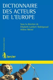 Dictionnaire des acteurs de l'Europe