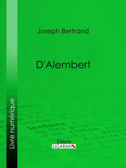 D'Alembert - Joseph Bertrand - Ligaran