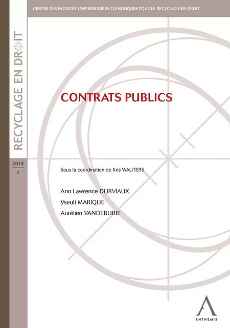 Contrats publics -  Collectif,  Anthemis - Anthemis