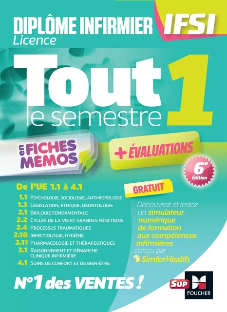 Tout le semestre 1 en fiches mémos - DEI IFSI - 6e édition - Révision et entraînement - Kamel Abbadi, Pauline Gardès, Pierre Jacquot, Christiane Joffin, Jean-Noël Joffin, Ingrid Joffin, Iman Laziz, André Le Texier, Marion Lenoir, Thibaut Lenoir, Marie Liendle, Priscilla Benchimol, Nicolas Meunier, Johann Millet, Romain Mitre, Jean Oglobine, Richard Planells, Lénaïck Ramage, Eric Rasolo, Yann Riou, Amel Zehouane-Siviniant, Jacques Birouste, Patrice Bourgeois, Claire Chéret, Sandrine Faure, Karim Ferhi, Abdelkader Ferhi, Abd-Hak Ferhi - Foucher