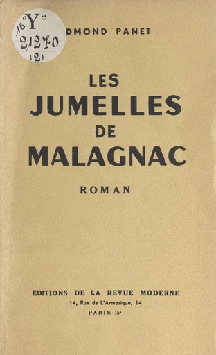 Les jumelles de Malagnac - Edmond Panet - FeniXX réédition numérique