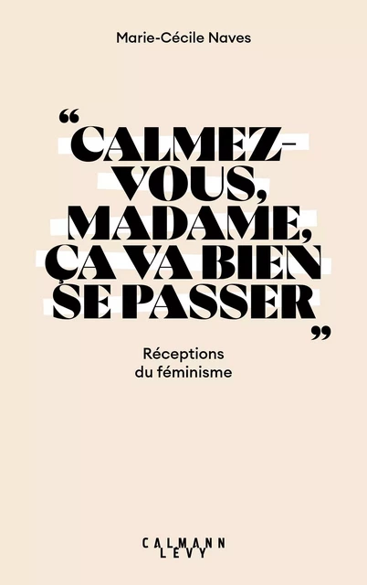 « Calmez-vous madame,  ça va bien se passer » - Marie-Cécile Naves - Calmann-Lévy