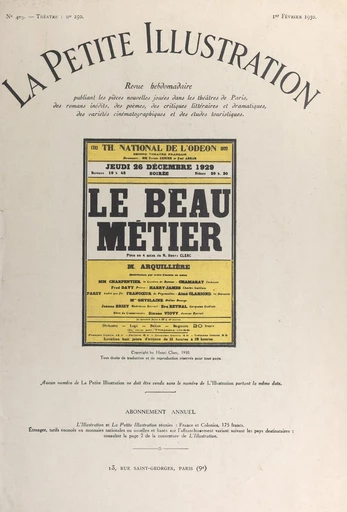 Le beau métier - Henri Clerc - FeniXX réédition numérique