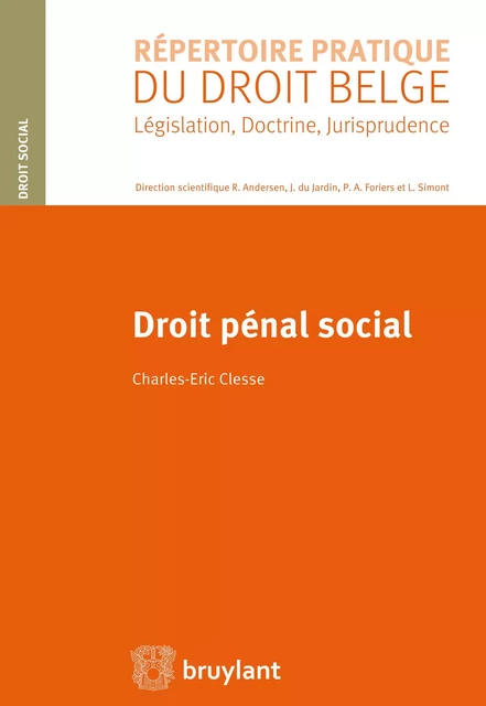 Droit pénal social - Charles-Eric Clesse - Bruylant