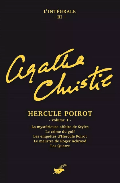 Intégrale Hercule Poirot (premier volume) - Agatha Christie - Le Masque