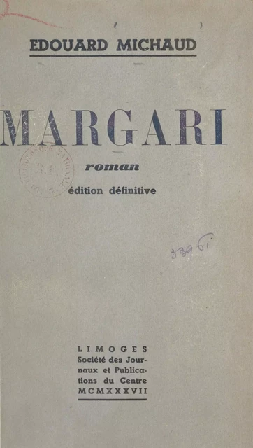 Margari - Édouard Michaud - FeniXX réédition numérique