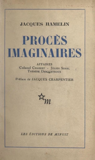 Procès imaginaires - Jacques Hamelin - FeniXX réédition numérique