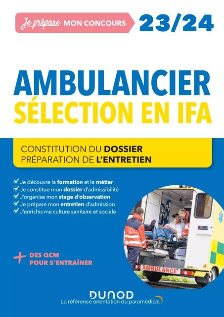 Concours Ambulancier 2023/2024 - Corinne Pelletier, Céline Vassas - Dunod