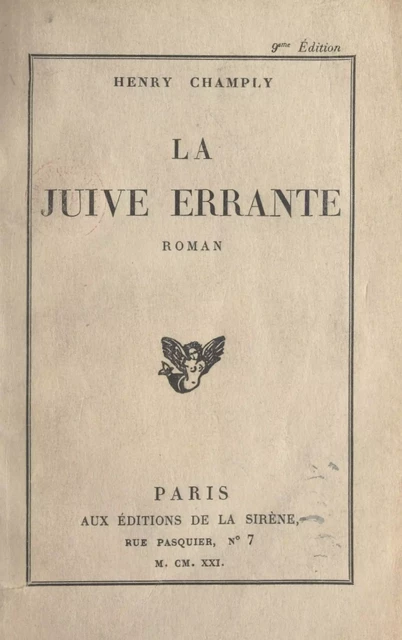 La Juive errante - Henry Champly - FeniXX réédition numérique