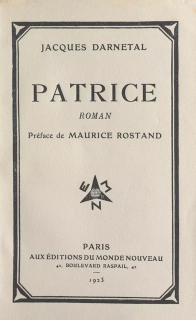 Patrice - Jacques Darnetal - FeniXX réédition numérique