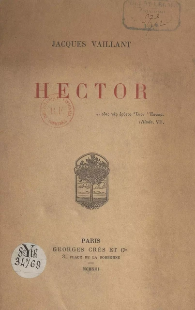 Hector - Jacques Vaillant - FeniXX réédition numérique