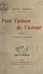 Pour l'amour de l'amour