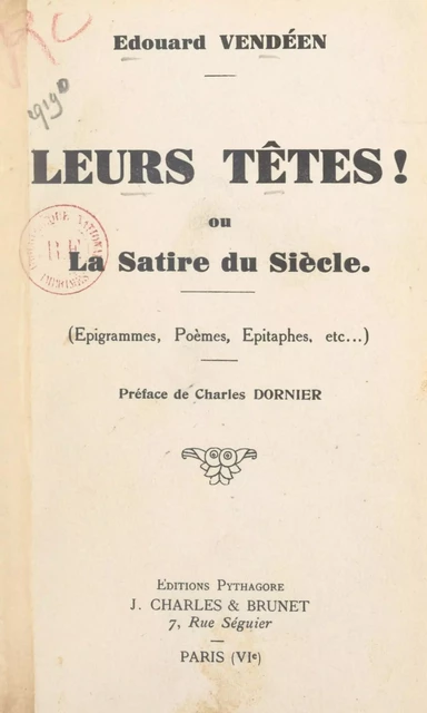 Leurs têtes ! - Édouard Vendéen - FeniXX réédition numérique