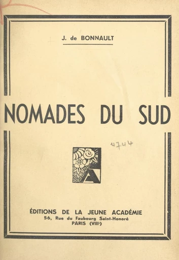 Nomades du Sud - J. de Bonnault - FeniXX réédition numérique