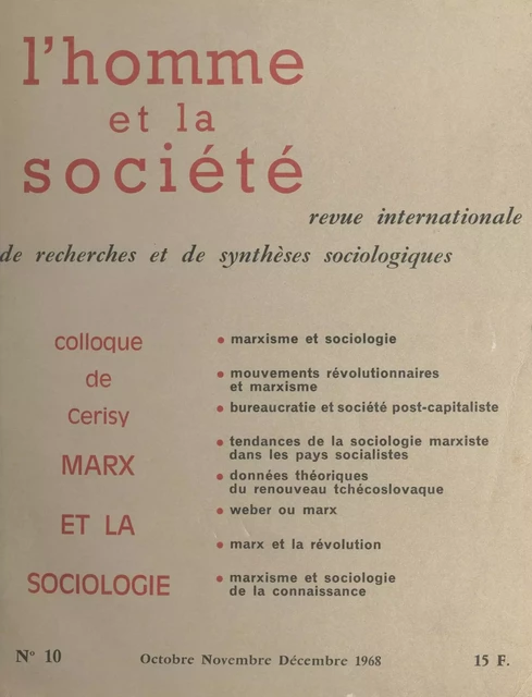 Marx et la sociologie - V. L. Allen, T. H. Bottomore, Victor Fay - FeniXX réédition numérique