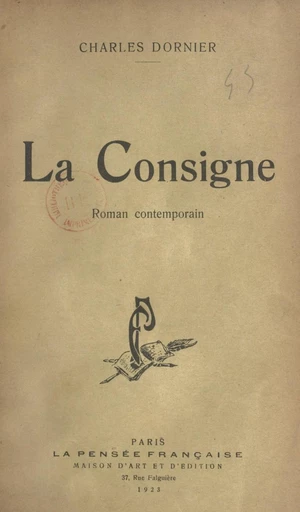 La consigne - Charles Dornier - FeniXX réédition numérique