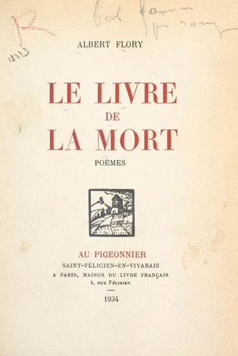 Le livre de la mort - Albert Flory - FeniXX réédition numérique