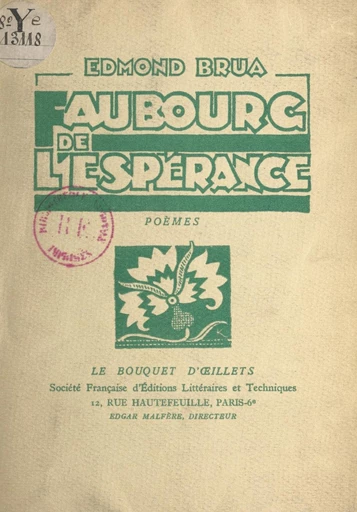 Faubourg de l'espérance - Edmond Brua - FeniXX réédition numérique