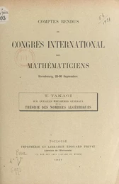 Sur quelques théorèmes généraux de la théorie des nombres algébriques