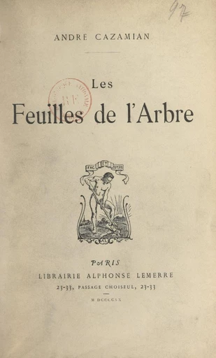 Les feuilles de l'arbre - André Cazamian - FeniXX réédition numérique