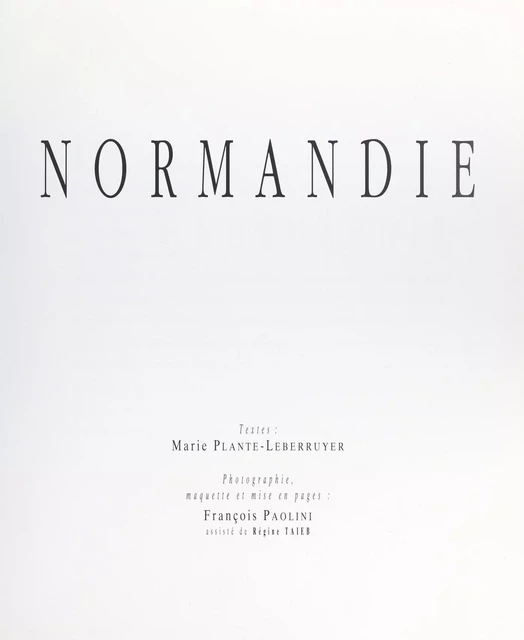 Normandie - Marie Plante-Leberruyer - FeniXX réédition numérique