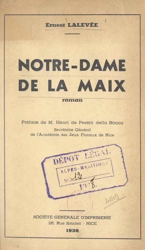 Notre-Dame de la Maix - Ernest Lalevée - FeniXX réédition numérique