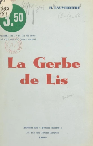 La gerbe de lis - Hélène Lauvernière - FeniXX réédition numérique