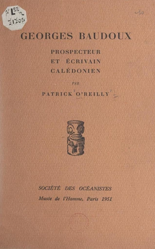 Georges Baudoux - Patrick O'Reilly - FeniXX réédition numérique