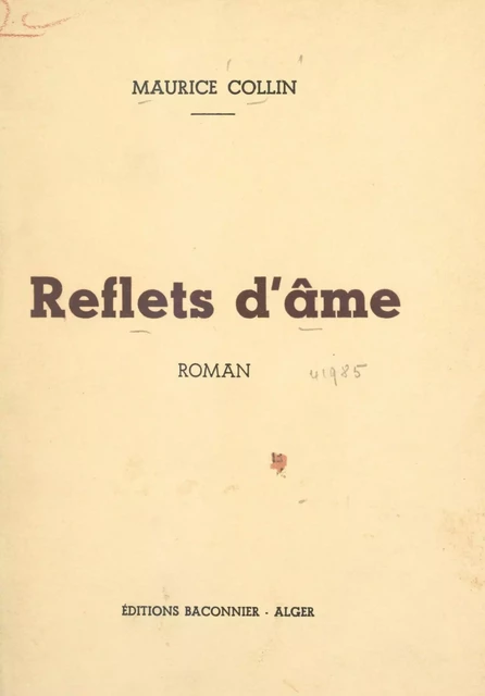 Reflets d'âme - Maurice Collin - FeniXX réédition numérique