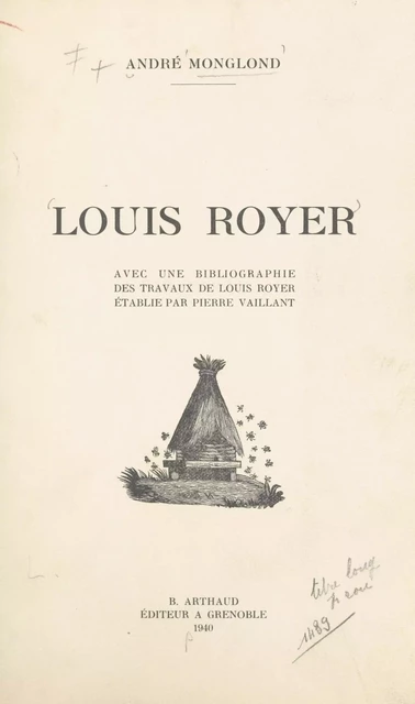 Louis Royer - André Monglond - FeniXX réédition numérique