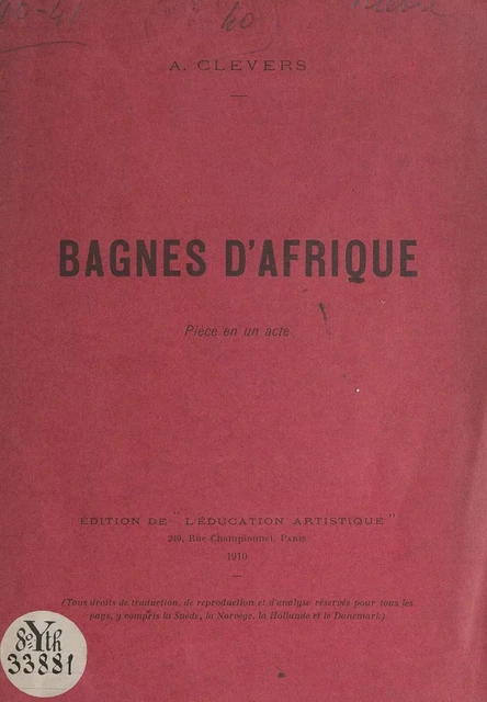 Bagnes d'Afrique - A. Clevers - FeniXX réédition numérique