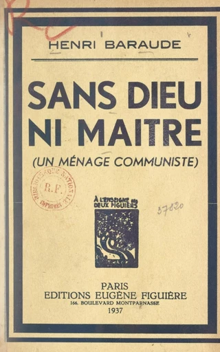 Sans Dieu ni maître - Henri Baraude - FeniXX réédition numérique