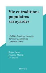 Vie et traditions populaires savoyardes