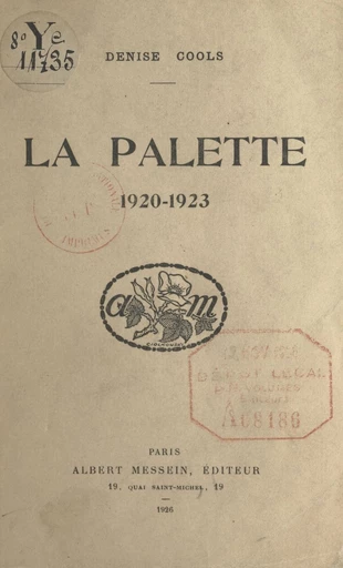 La Palette, 1920-1923 - Denise Cools - FeniXX réédition numérique